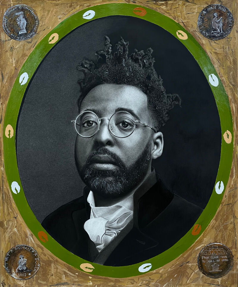 Portrait of a Black Man  - a Paintings by Victor Akinpelu